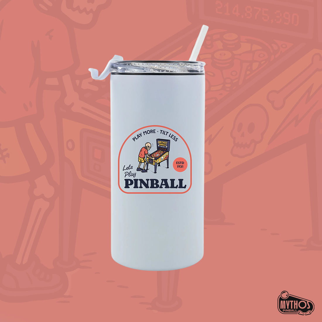Play More Tilt Less Pinball Tumbler